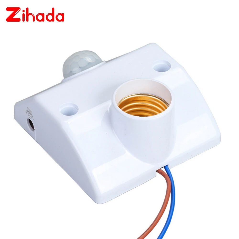 E27 Lamp Base Socket AC110-240V PIR Infrared Motion Sensor E27 Converter LED Light Lamp Holder Intelligent Switch