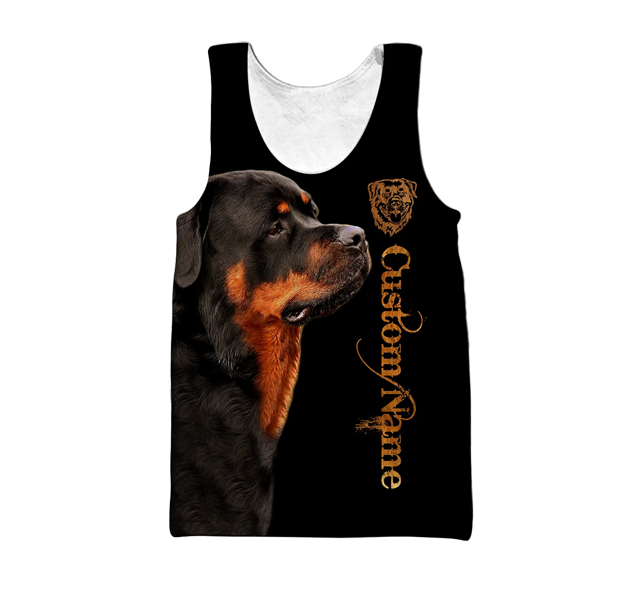 Beautiful Animal Love Rottweiler 3D Printed men vest Harajuku Fashion Sleeveless T-shirt summer street Unisex tank tops BX-0012