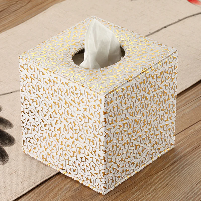 European Wooden Tissue Box Dining Table Napkin Holder Living Room Decorative Tissues Organizer Home Decoration Napkins Boxes