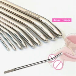 Stainless Steel Urethral Plug Urethral Sound Catheter Male Penis Plug Sounding Dilator Erotic Adult Sex Toys for Men 4-12mm