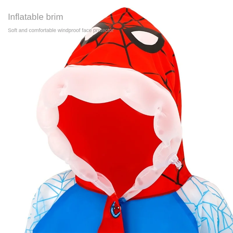 Disney Per Bambini Impermeabile Zainetto Gonfiabile cap Spiderman US Capitano Delle Ragazze Dei Capretti Impermeabile Poncho Pioggia gear Ragazzi