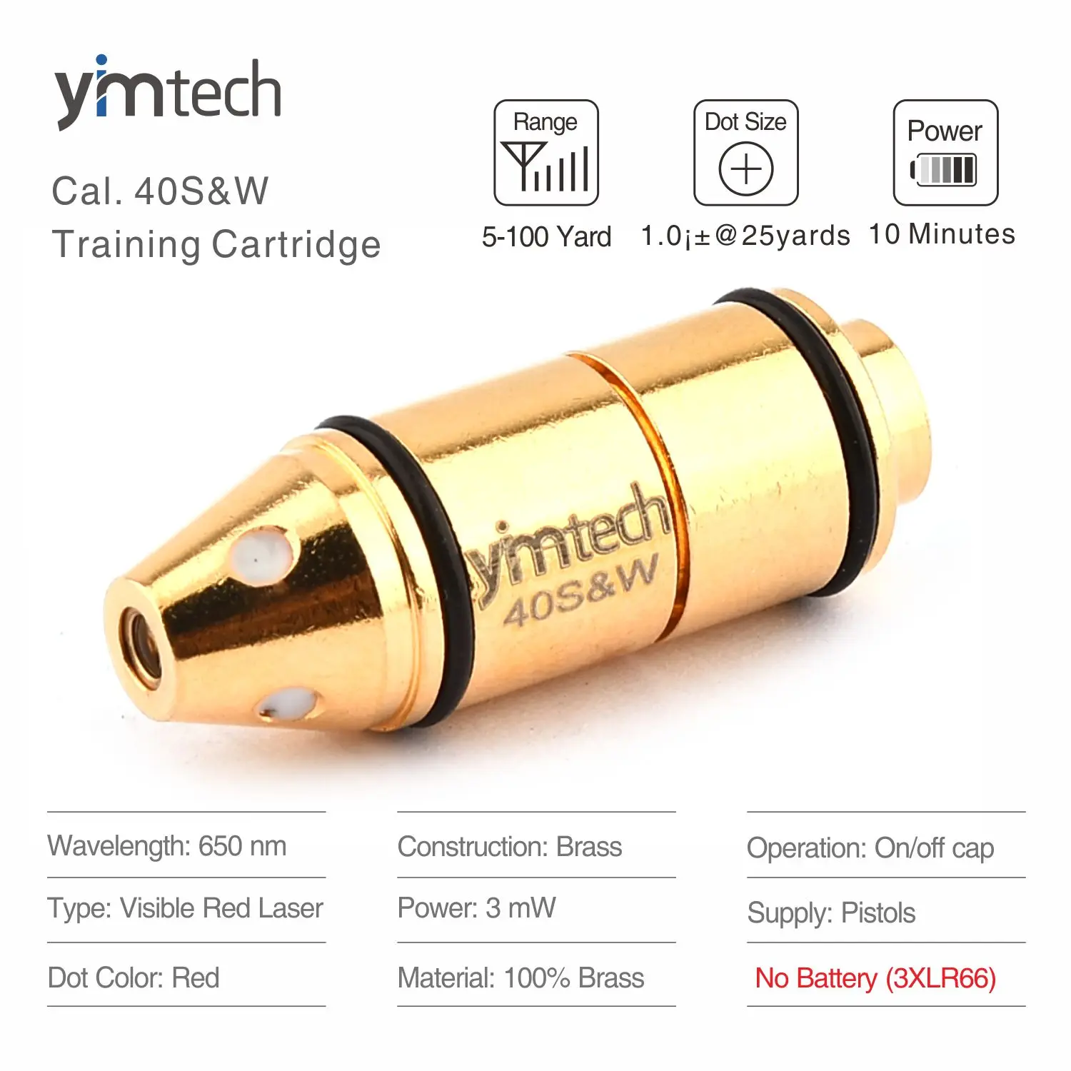 

Training Laser Bullet, 40S & W Cartridge, Mini Red Dot Training Simulator, Rifle Cartridge, Light Accessories, Gun Yard Laser