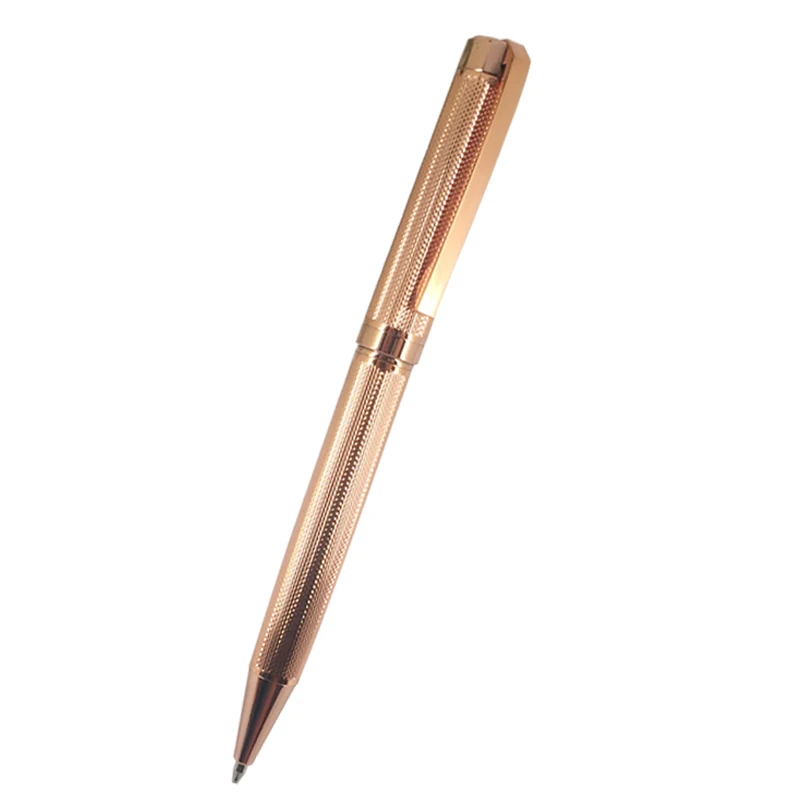 ACMECN Unisex Hi-Tech Metal Balll Pen with Carved Pattern Spring Clip Gold, Silver and Rose Gold Premium Gifts Ballpoint Pen