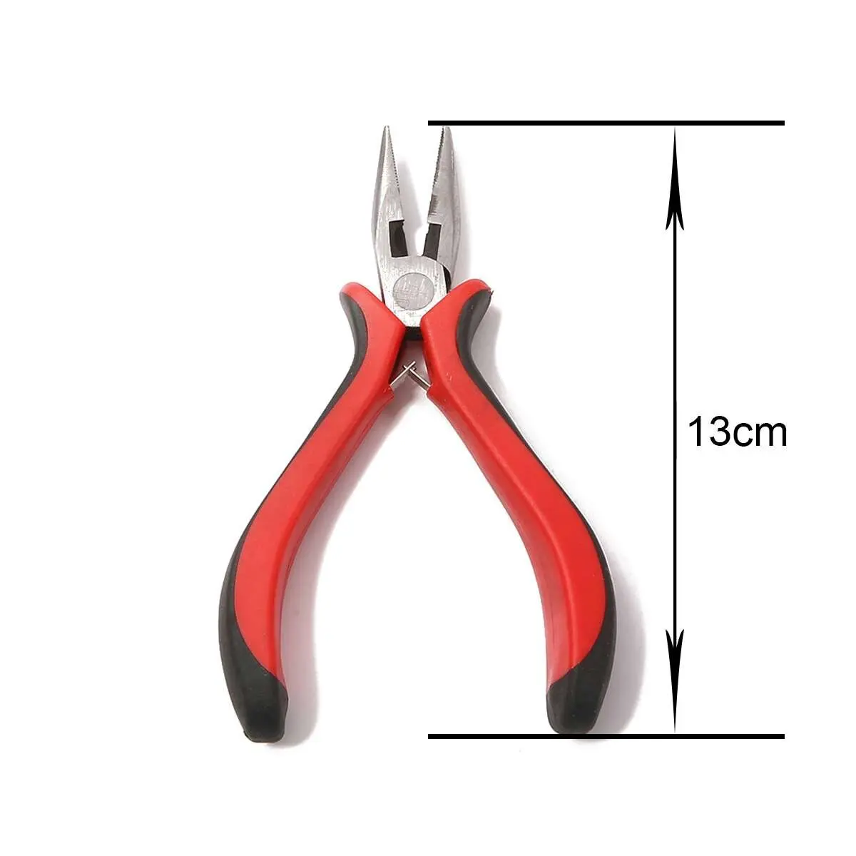 빨간색 쥬얼리 도구 바늘 코 펜치 미니 펜치, 부드러운 구리 와이어 벤딩 도구, 쥬얼리 파인딩 DIY용 126mm, 로트당 1 개