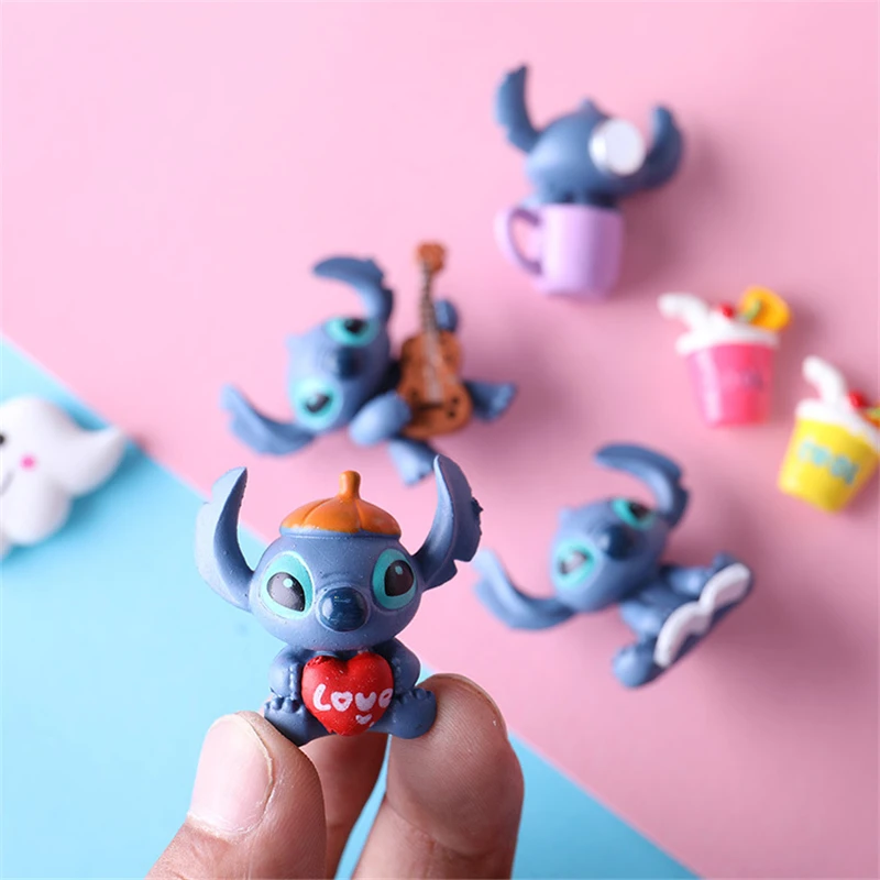 Disney Stitch toy Refrigerator Magnets Cartoon Soft Glue Refrigerator Sticker Fridge Magnet Mini figure birthday gift for kid