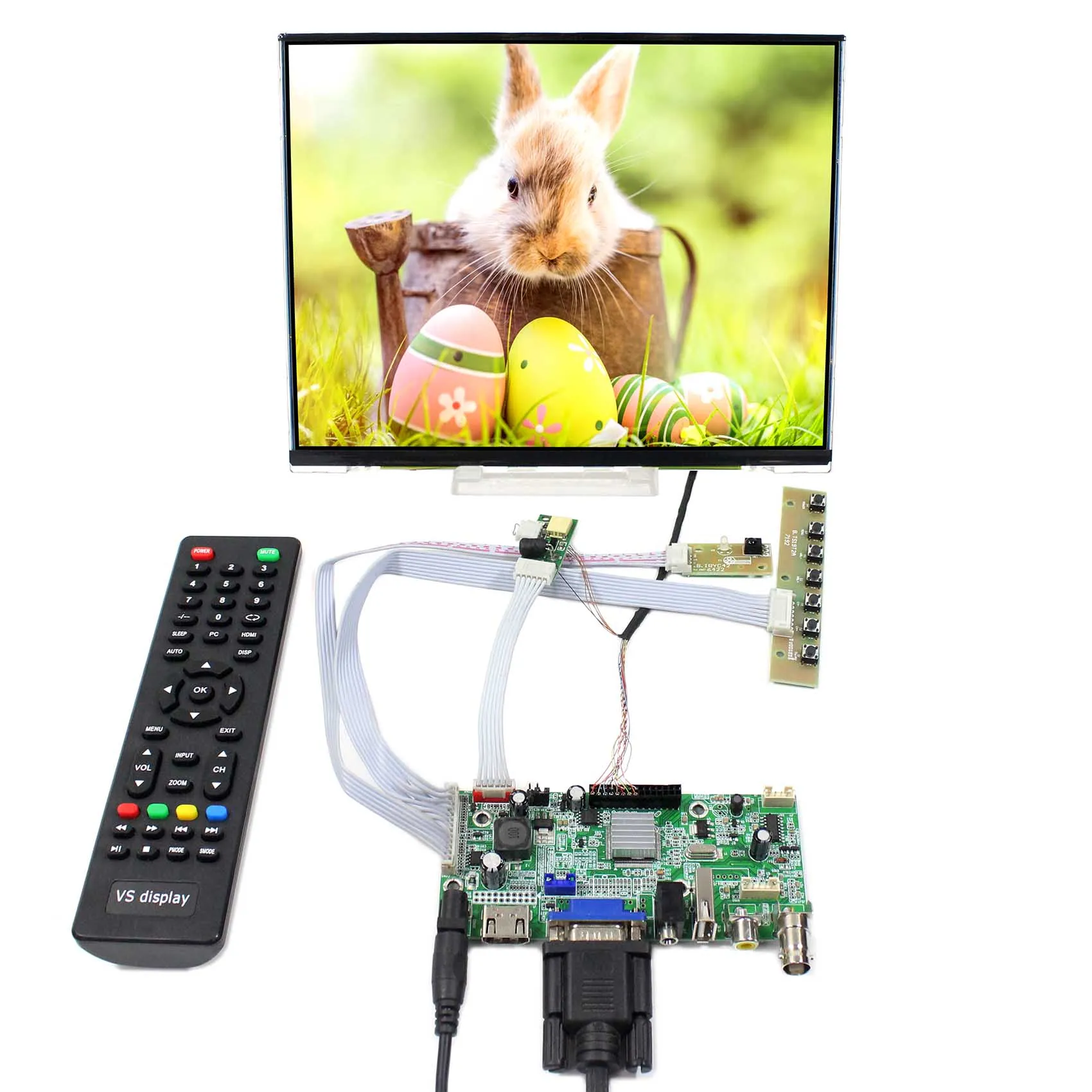 

10.4" IPS LCD 1024x768 LTD104EDZS Screen work with HD MI+VGA+AV+USB LCD Controller Board