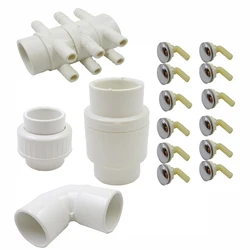 Spa whole set massage tub nozzle air jet,water valve,pipe through joint,air distributor,Elbow-joint,usefor all types of bathtub