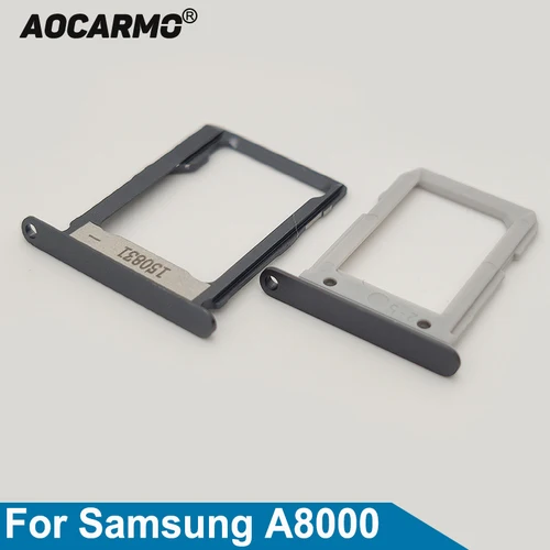 Aocarmo SIM 카드 마이크로 SD 홀더, 나노 SIM 카드 트레이 슬롯, 삼성 갤럭시 A8000, A8 교체 부품, 1 세트 