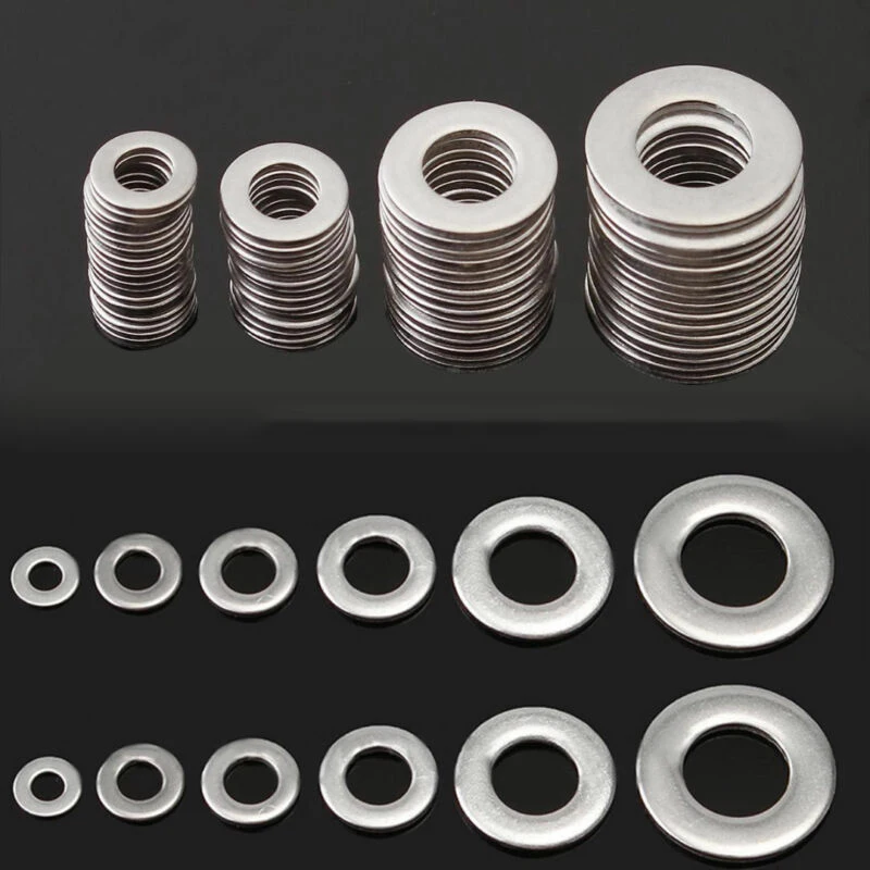 105Pcs/Set Stainless Steel Washer M3 M4 M5 M6 M8 M10 Mixed Spring Metric Washer Assortment Kit