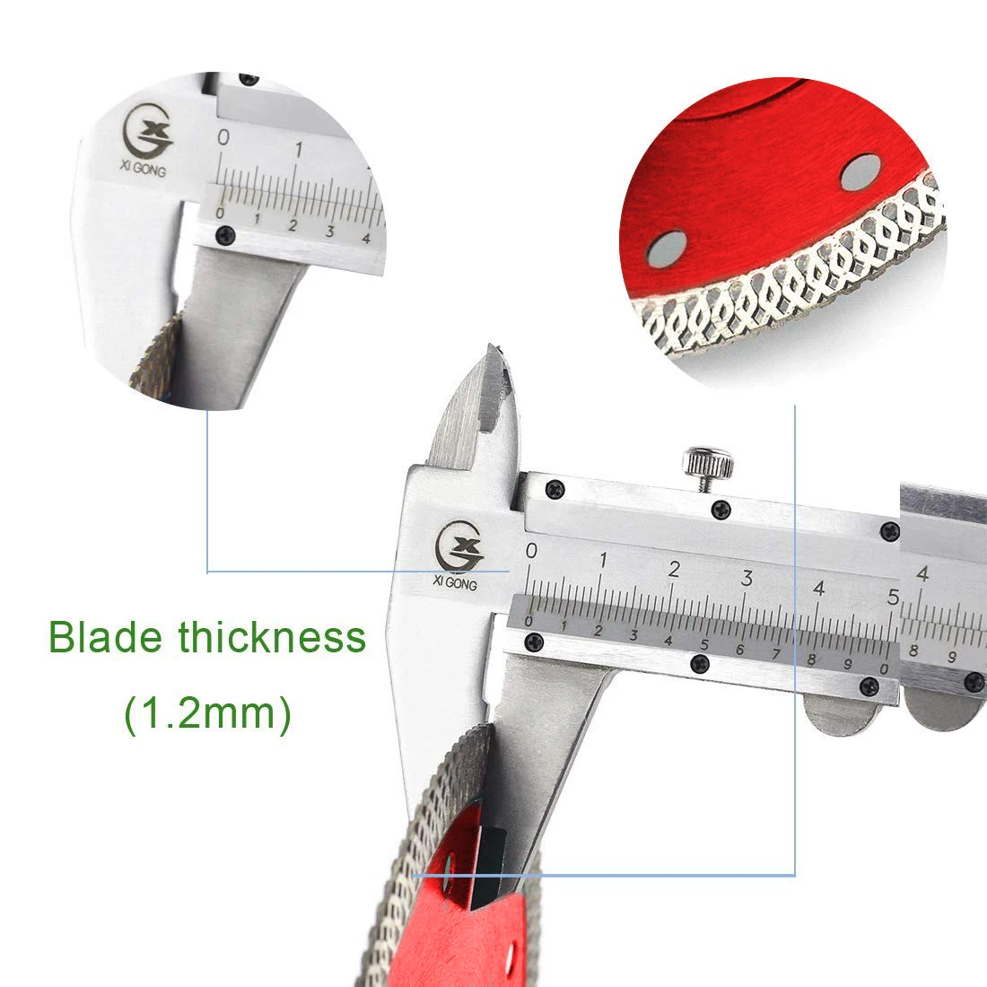 Porcelain Tile Turbo Thin Diamond Dry Cutting Blade Disc Wheel Angle Grinder Ceramic Granite Dry/Wet Diamond Cutting Blade D30
