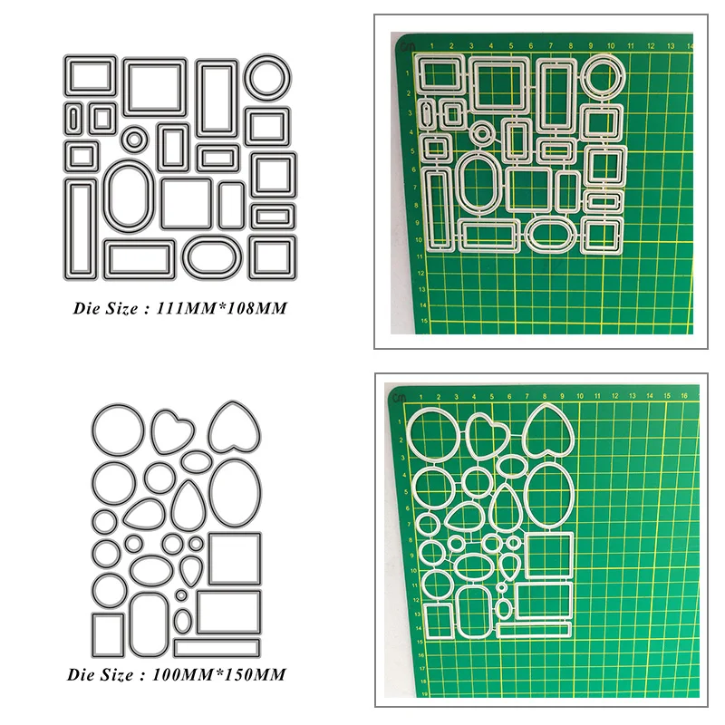 

Basic Graphics Framework Metal Cutting Dies for DIY Scrapbook Album Paper Card Decoration Crafts Embossing 2021 New Dies