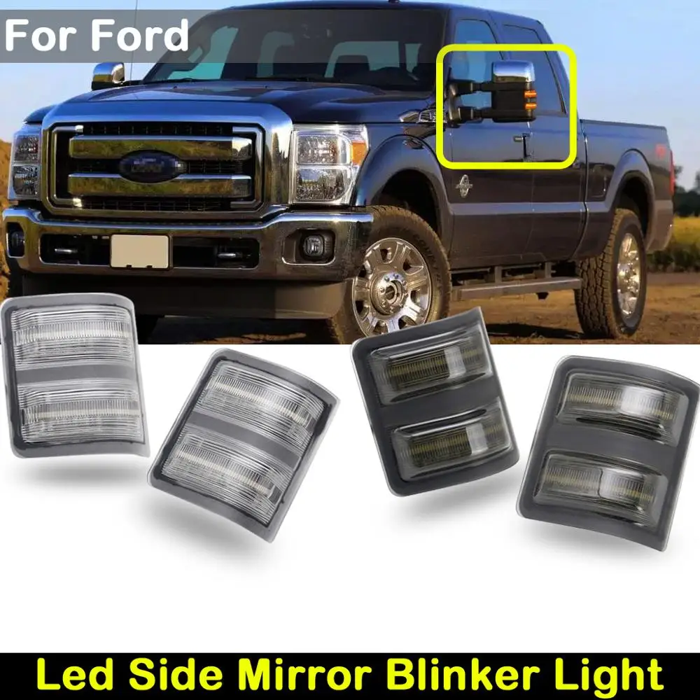 

Светодиодный боковой фонарь зеркала заднего вида для Ford F250 F350 F450 F550 Super Duty 2008-2016, янтарный указатель поворота, позиционный фонарь