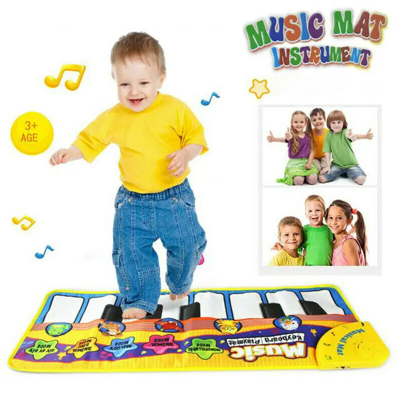 72x29cm Musical Piano Mat Baby Play Mat Toy Musical Instrument Mat Game Carpet Music Toys Educational Toys for Kids Xmas Gift