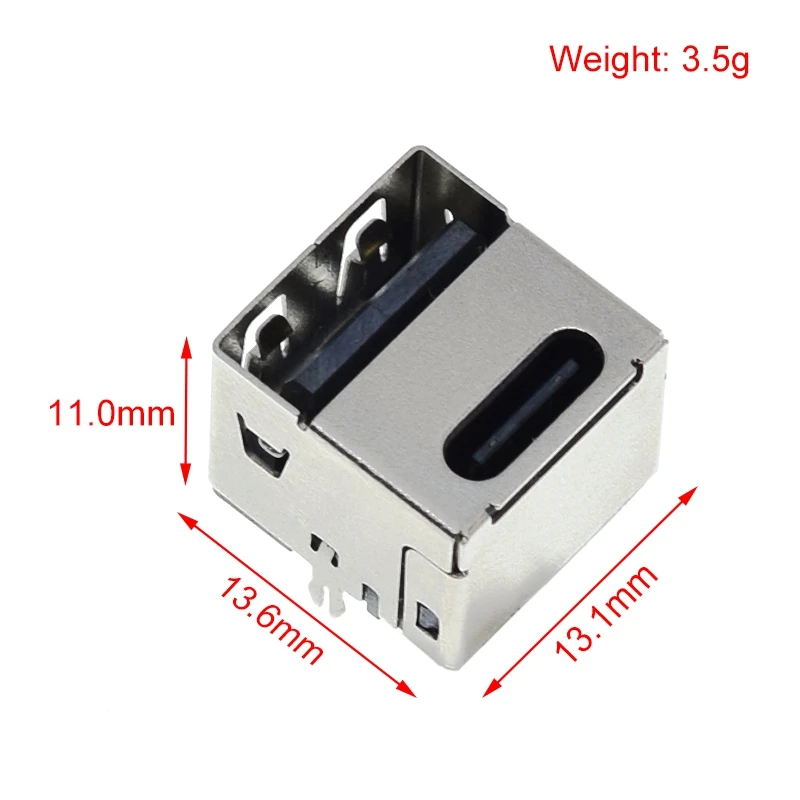 TZT 5/10 Stück 90-Grad-USB-Anschlussmodul Typ-C Dual-USB-Buchse 4 Gerade Füße Buchse PD-Schnellladegerät für Auto – Detail 4