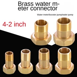 Accesorios de tubería, Conector de cobre, medidor de agua, 1/2 pulgadas, 3/4 pulgadas, Unión de cable interior y exterior