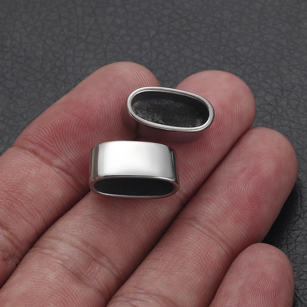 Stainless Steel End Beads Fit 13x6mm Leather Cord Bracelet Making End Cap Accessories DIY Components Jewelry Findings
