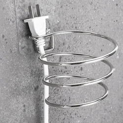 Spiral Wall Mounted Hair Dryer Storage Organizer Rack Holder Hanger Using In Bathroom Salon Stylist Tool Drier Organize New