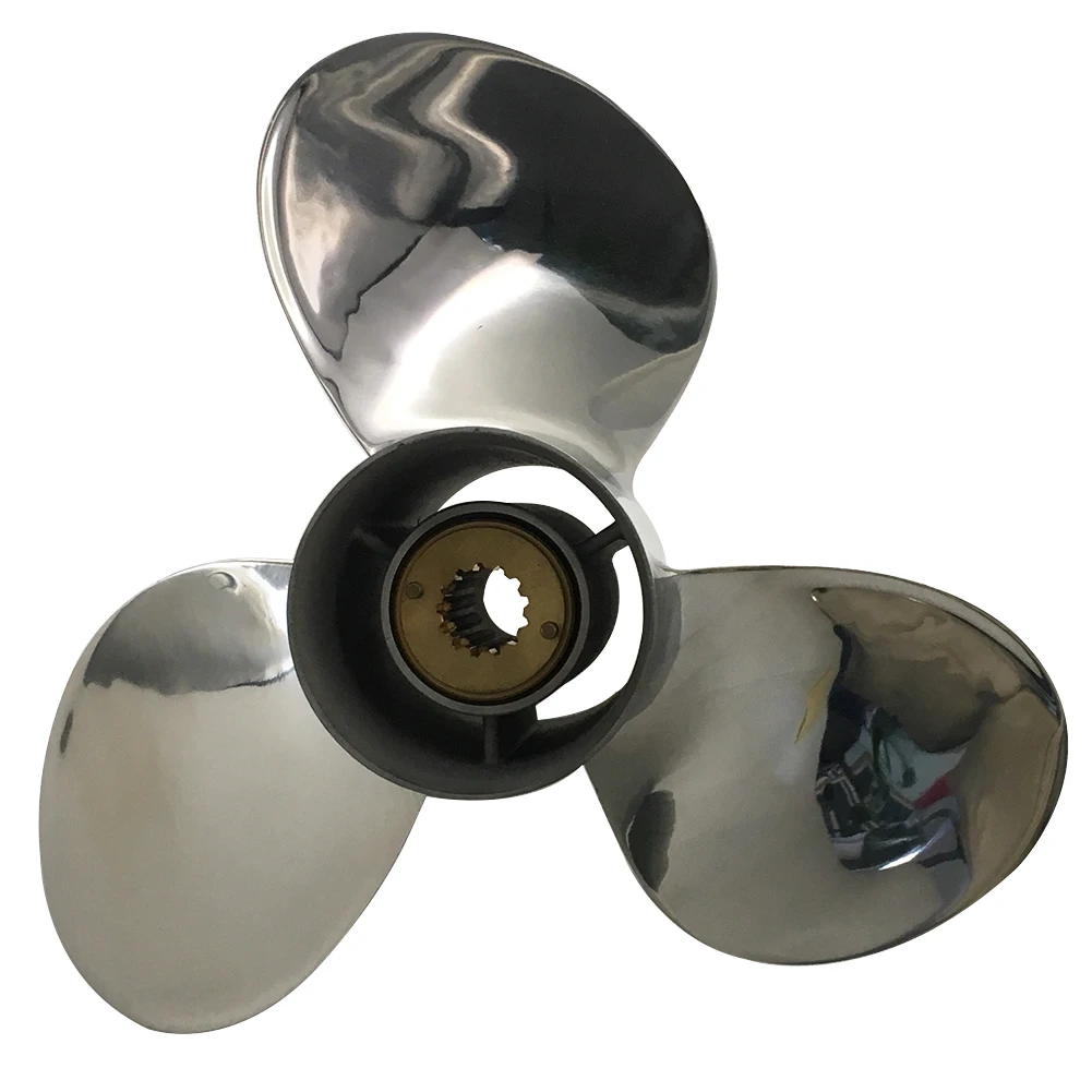 Boat Propeller 10 3/4x12 Fit for Mercury Outboard 25HP-40HP Stainless Steel Prop 13 Tooth OEM 10.75x12