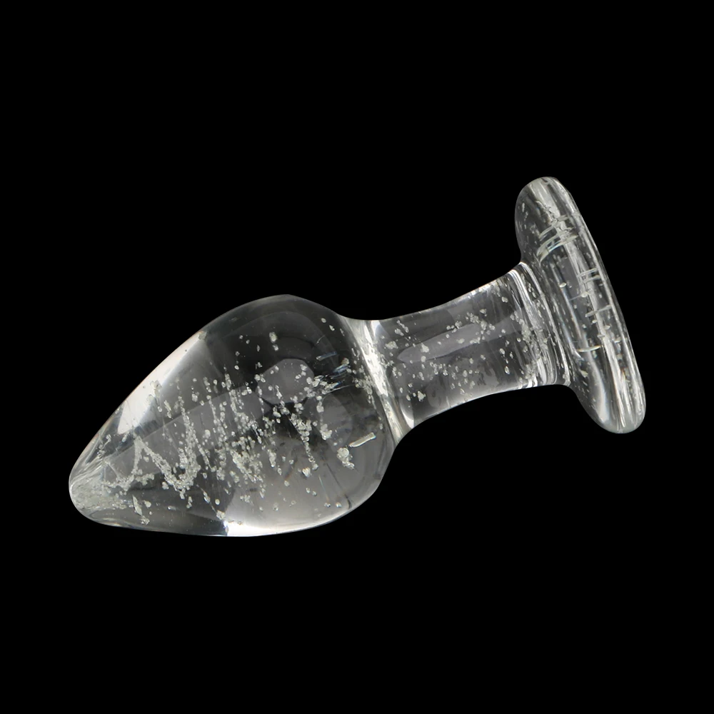 IKOKY Luminous Glass Butt Plug Anal Plug Toys for Adults Erotic Toys Crystal Jewelry Anal Beads Sex Shop No Vibration