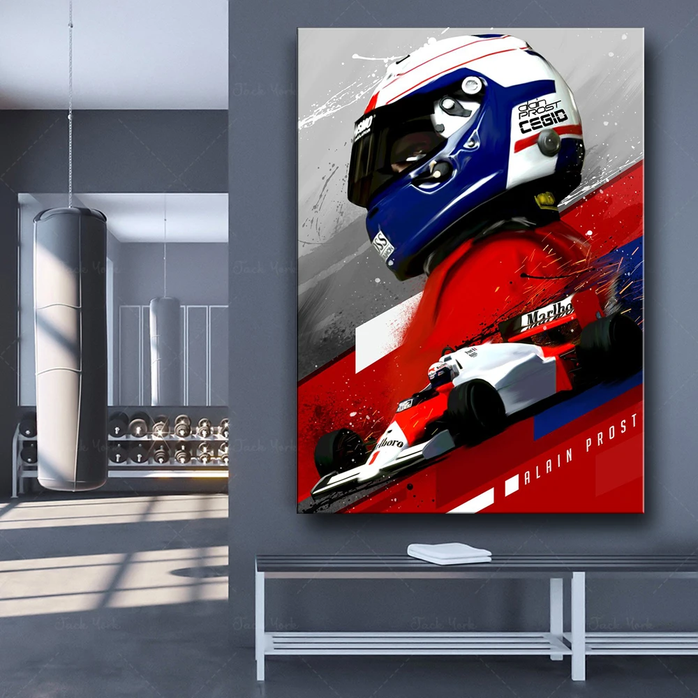 Modern Home Decor Alain Prost Abstract Poster Canvas Painting HD Print Modular Wall Art Picture Living Room Decoration Frames