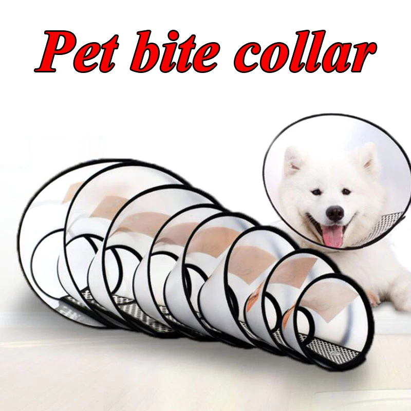 Elizabeth Anti-bite Pet Dog Collar Wound Healing Cone Neck Protection Cover Prevent Bite Pet Medical Collar Puppy Accessories