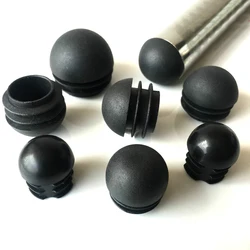 5/10/20Pcs Domed Round Plastic Black Blanking End Caps Tube Pipe Inserts Plug 19 22 25 32mm