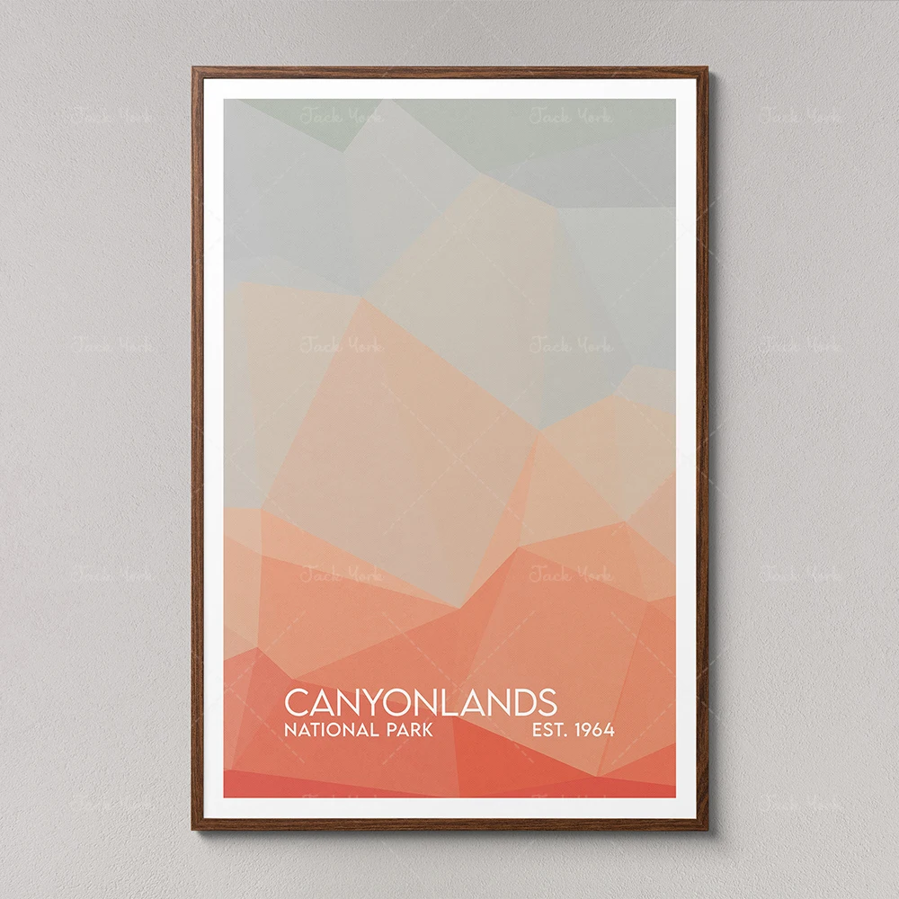 Grand Canyon National Park Poster - Geometric Ombre - Grand Canyon Poster - National Park Prints