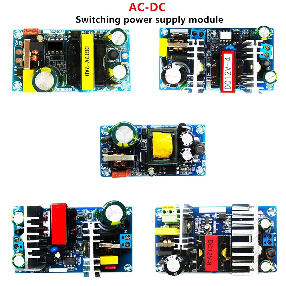 12V 1A 12V2A 12V4A 12V6A 12V 8A AC-DC Low ripple Switching power supply module AC-DC Switch Overcurrent Short Circuit Protection