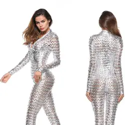 Women Sexy Lacquered Leather Nightclub Cosplay Costume Bodysuit Conjoined Uniform Temptation Punching Jumpsuit Tights Rompers