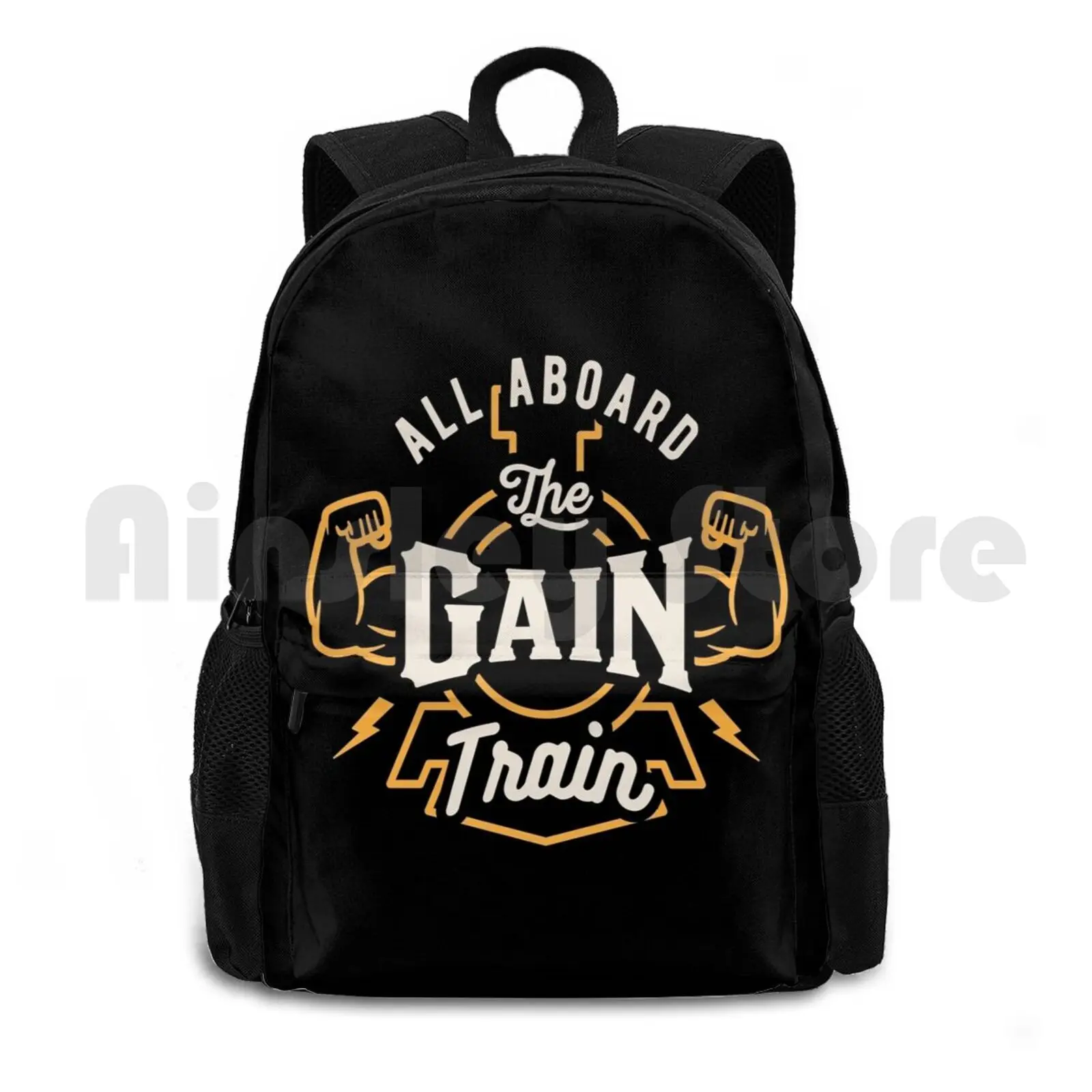 

All Aboard The Gain Train Outdoor Hiking Backpack Riding Climbing Sports Bag Gains Gainz Gain Train Train All Aboard Muscle