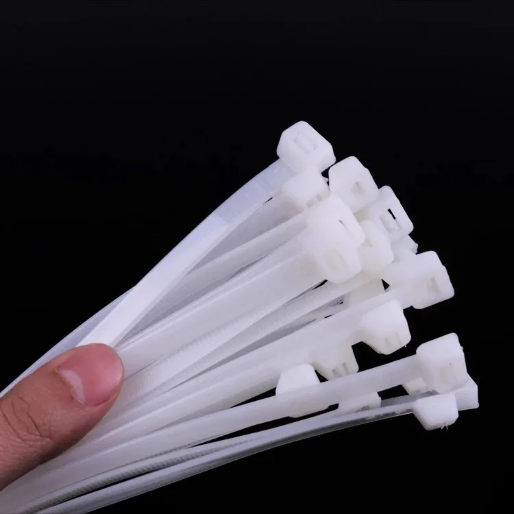 500/1000pcs Self-Locking Plastic Nylon Wire Cable Zip Ties Black or white Cable Ties Fasten Loop Cable Various specifications