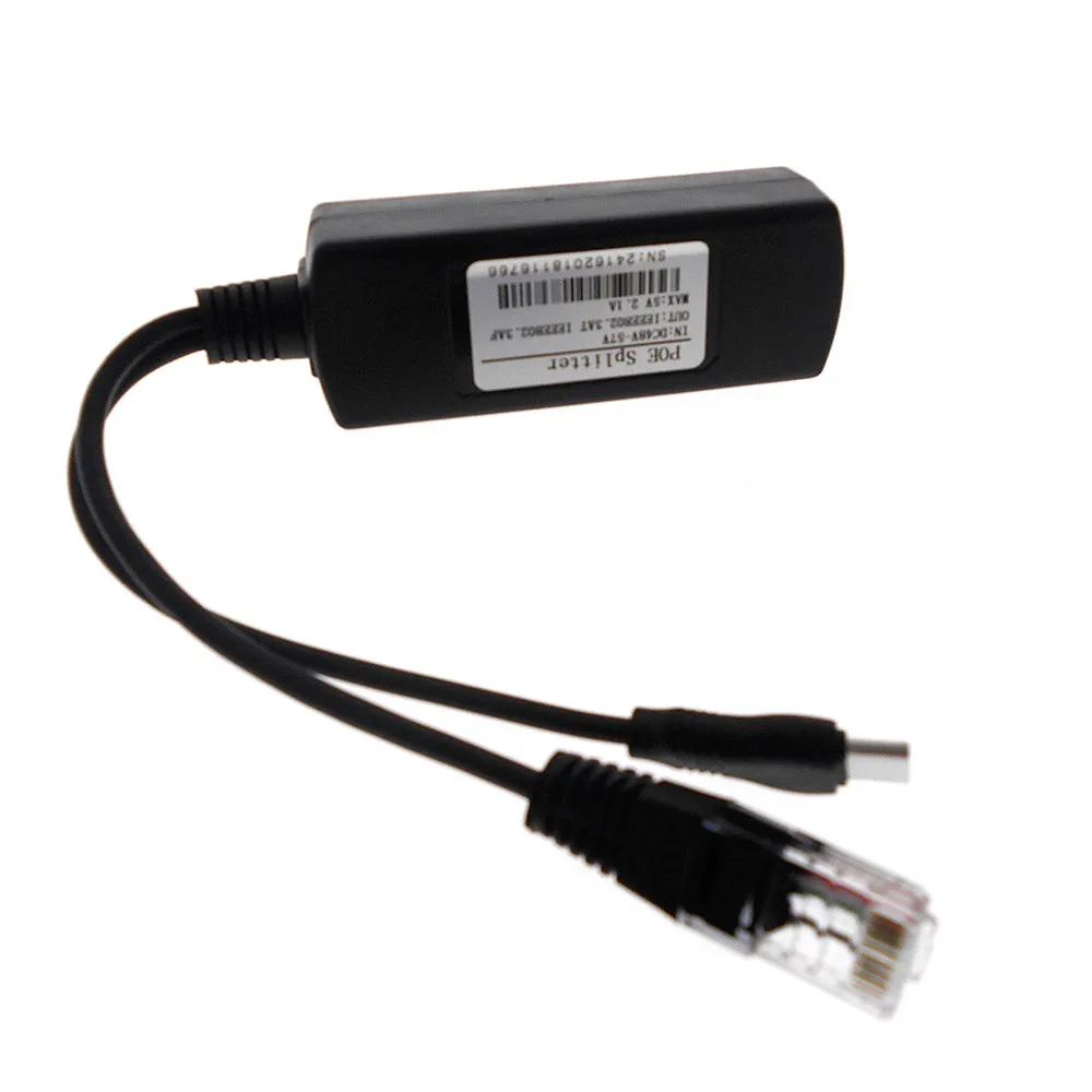 Divisor POE aislado, interfaz tipo C, 48V a 5V2.1a, 100M
