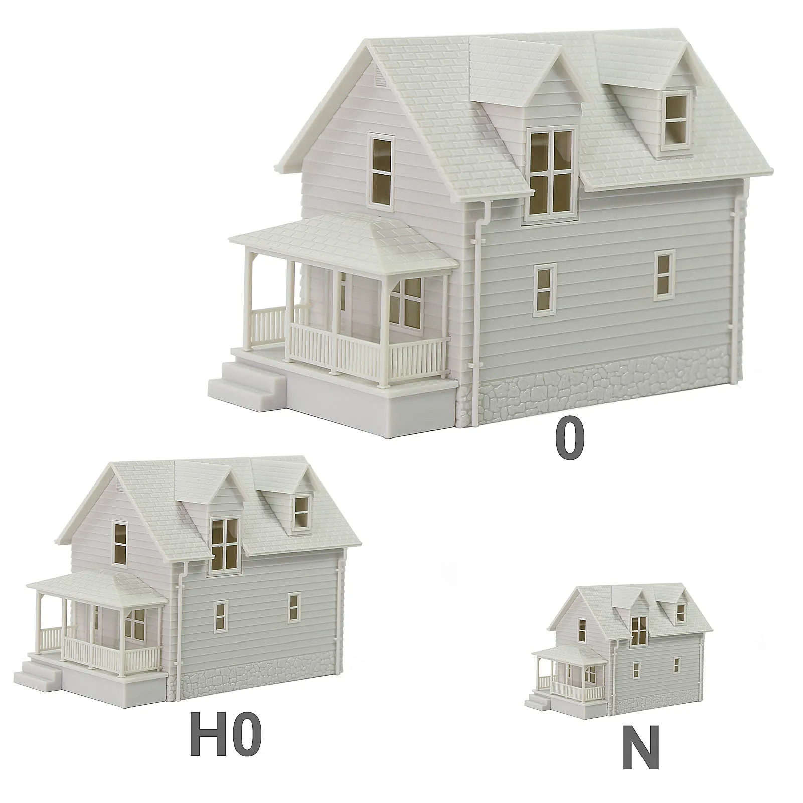 Evemodel 1 Unit O HO N Scale Village House White Blank Architectural Buildings Unassembled