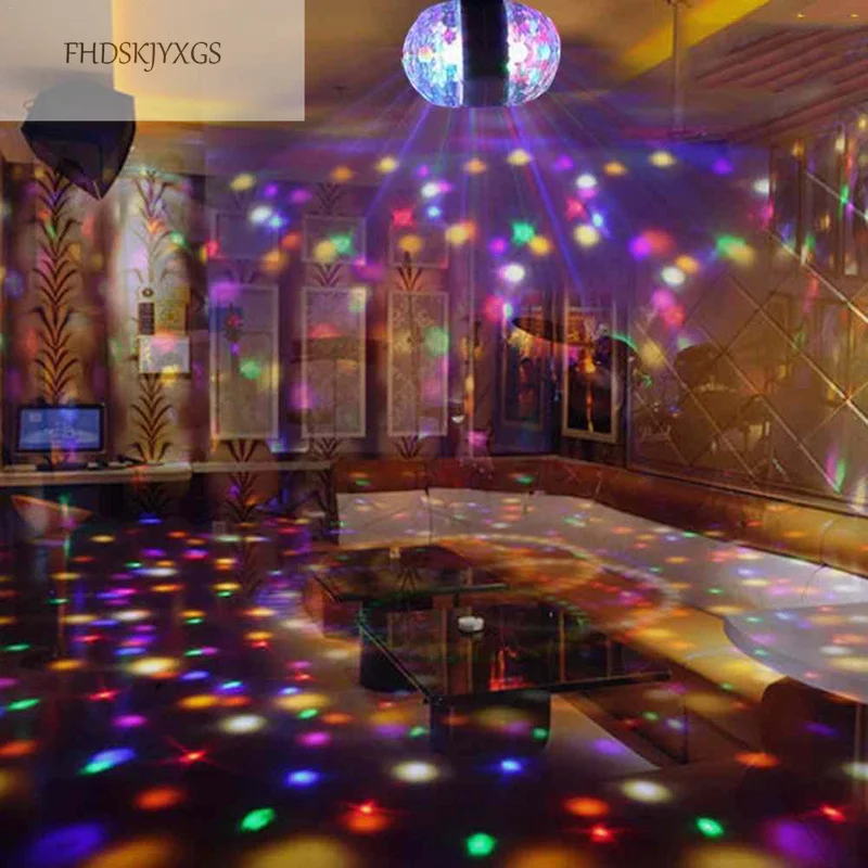 Imagem -05 - Rgb Rotativa Mini Led de Cristal Bola Mágica Festa Luz da Lâmpada Sala Luz do Palco para a Casa Natal dj Laser Discoteca Bola Lâmpada E27 3w