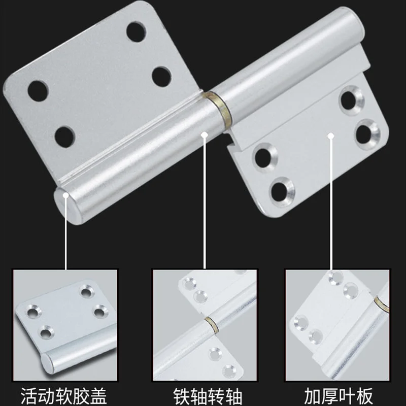 2PCS Toilet Door Hinges Aluminum Alloy Wardrobe Cabinet Door Bearing Industrial Box Adjustable Damping Hinge Furniture Hardware