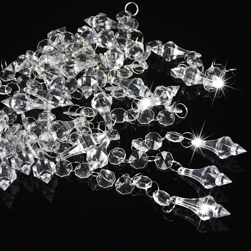 30PCS Acrylic Beads Pendant Garland Chandelier Hanging Party Wedding Decoration Tables Centerpieces Curtain DIY