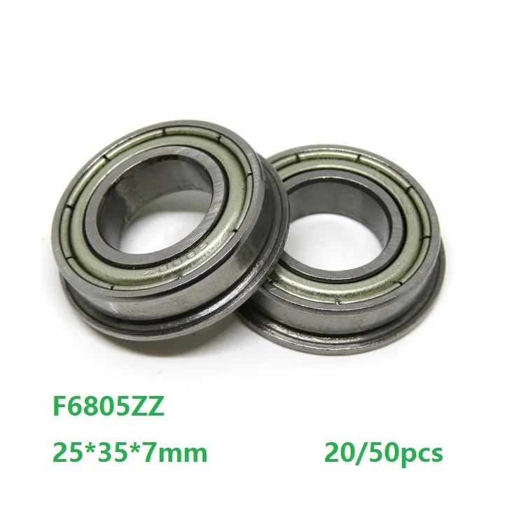 

F6805ZZ F6805 ZZ Flange Ball Bearing 25*35*7mm Thin Wall Deep Groove Ball bearing Double metal cover 25×35×7mm