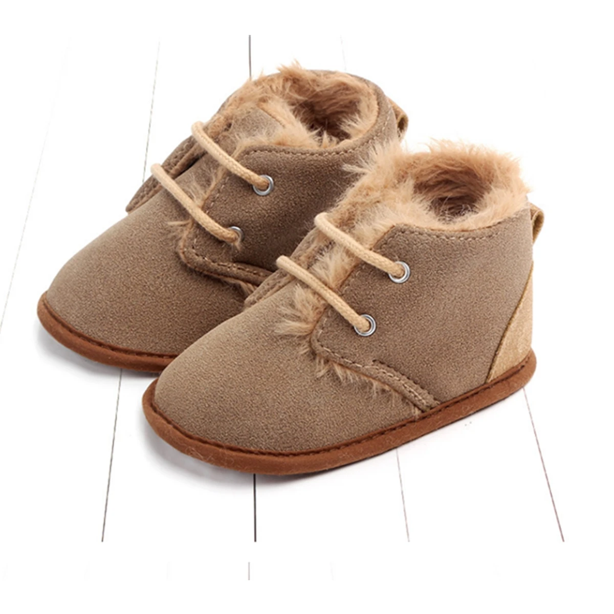 Mùa Đông Trẻ Sơ Sinh Giày Sang Trọng Cũi Giày Da Báo Ngụy Trang In Hình Đi Bộ Mềm Mại-Đế Chống Trơn Trượt Dây Kéo Giày Quà Tặng Sinh Nhật