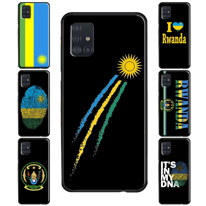 Rwanda Flag Coat Of Arms Case For Samsung Galaxy S20 FE S22 S21 Ultra S8 S9 S10 Note 10 Plus S10e Note 20 Ultra