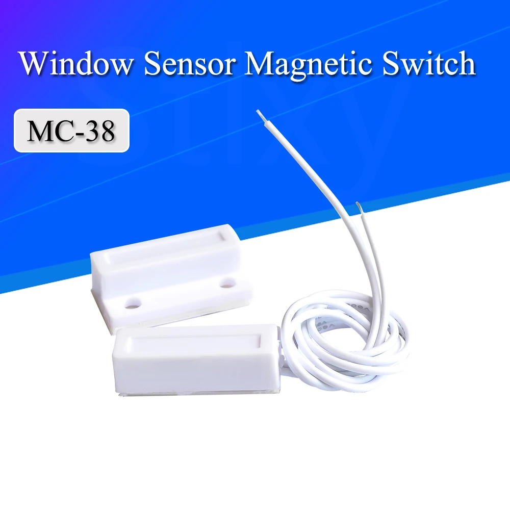 5 par/lote MC-38 com fio porta janela sensor interruptor magnético sistema de alarme casa detector reed interruptor