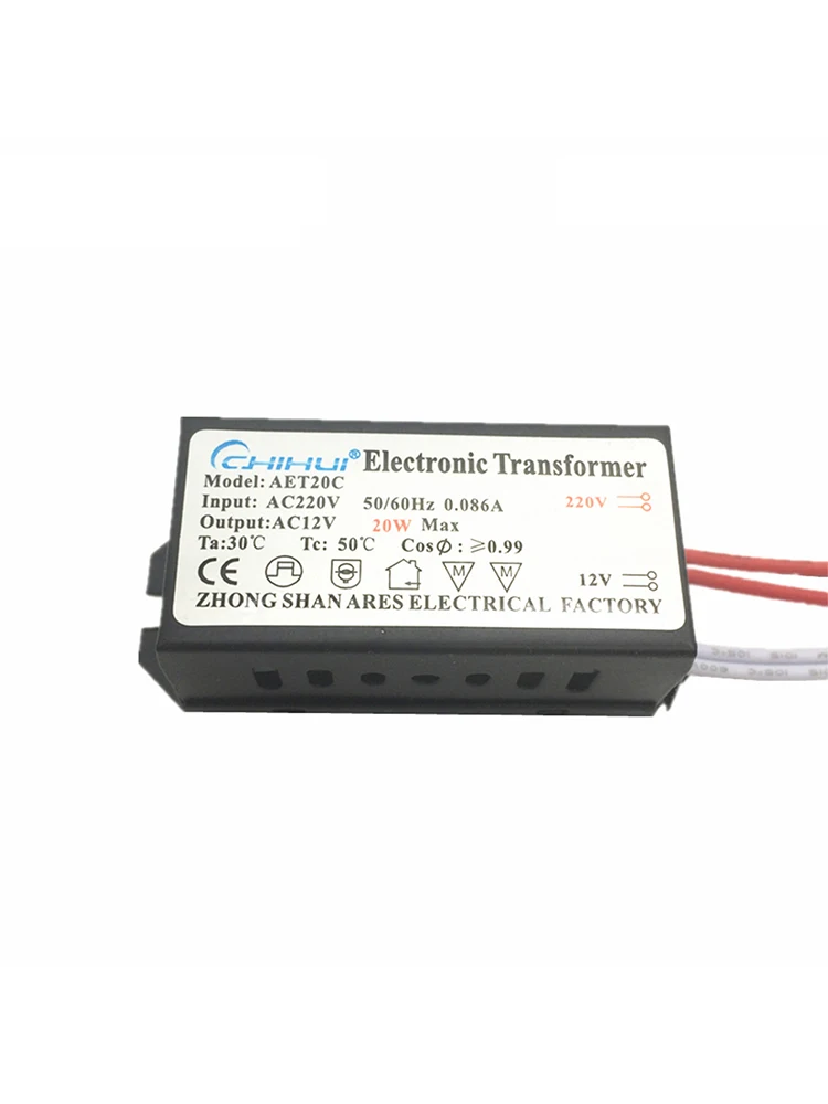 Pilote d'alimentation électronique LED, 20W AC 220V à AC 12V, pour ampoules LED G4 ou perles de lampe halogène