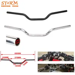 Motorcycle 22mm*680mm Black Chrome Retro Drag Handlebar Handle Bar Steering Wheel For Harley Honda Yamaha Sportster Iron 883