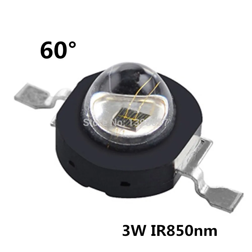 3W 5W Infrared IR High Power LEDs Emitter CCTV Camera IR Diode for Security Black LEDs 850nm 940nm 3W 700mA