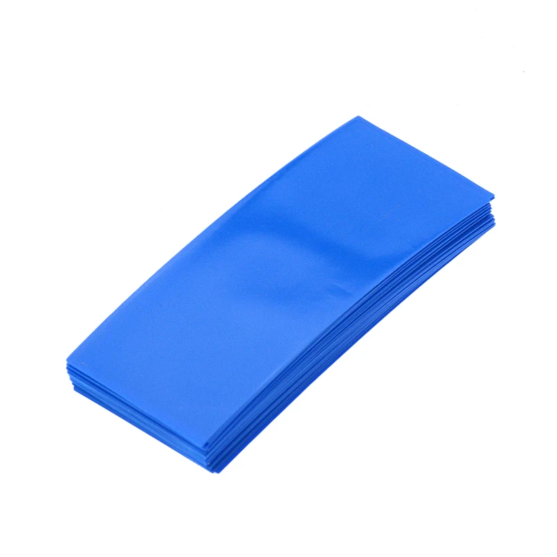 50pcs 18650 Battery Wrap PVC Heat Shrink Tubing Precut for Battery Film Tape Battery Cover Shrinking Tube