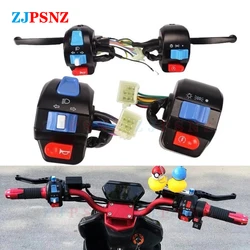 Motorcycle Scooter E-bike Left and Right Handlebar Control Switch Horn Turn Signal 12V Waterproof For GY6 50CC 125CC 150CC 1Pair