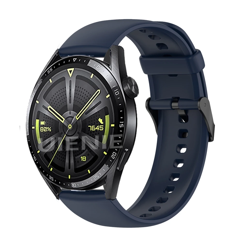 22 مللي متر سيليكون حزام (استيك) ساعة لهواوي ساعة GT 3 2 46 مللي متر/gt عداء gt3 حزام حزام الساعات سوار معصمه ل gt2 46 مللي متر correa