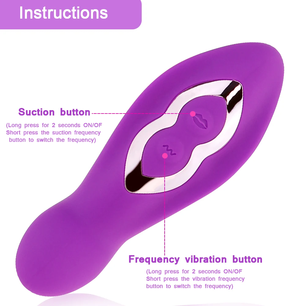 Clitoral Sucking G Spot Dildo Vibrator with 10 Powerful Modes Clit Sucker Rechargeable Clitoris Stimulator Sex Toys for Women