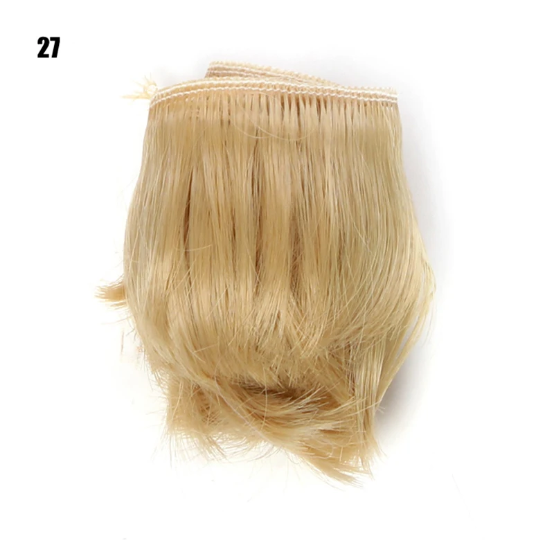 Mini Tresses de Couleur Noire, Blanche et Brune de 5cm, Matériel pour Perruque de Cheveux pour 1/3 1/4 BJD, Accessoires de Beurre à Haute Température