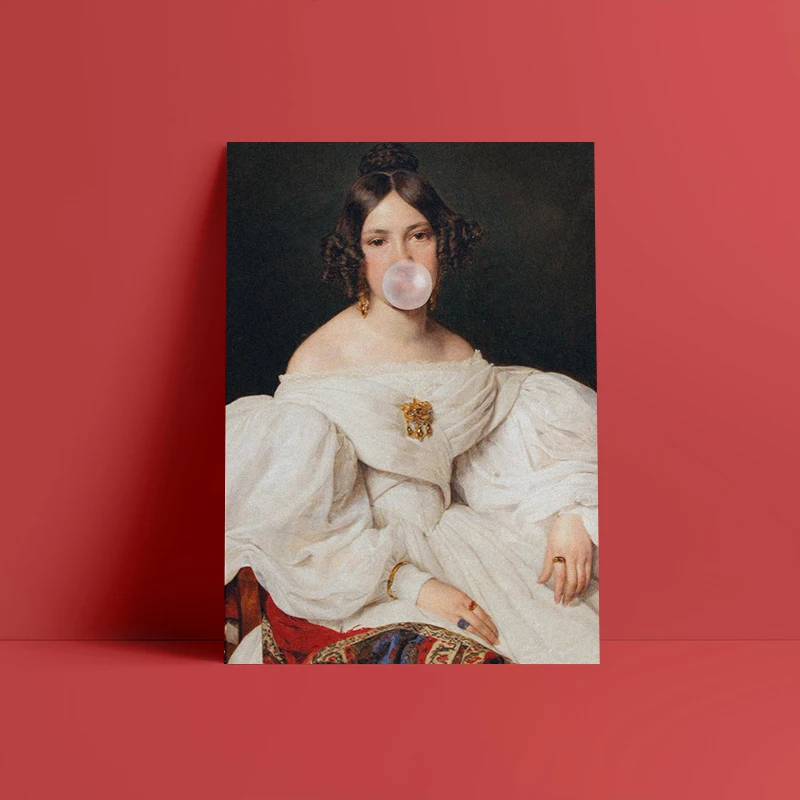 Canvas Prints Painting Wall Art Poster Classical Fashion Art Baroque Modular Picture For Modern For Living Room Home Decor Frame