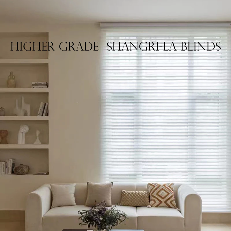 Shangri-La Blinds for Windows Day and Night Sheer Dual Layered Roller Shades Window Blinds for Living Room Bedroom Custom